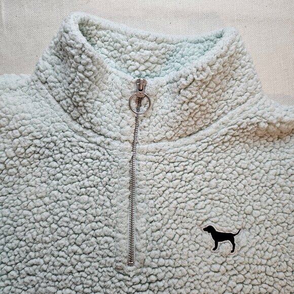 Victoria's Secret PINK Sherpa Quarter Zip Pullover - Size S - Picture 4 of 6